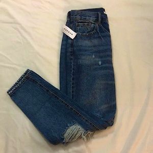 PacSun Eco Medium Blue Distressed Ultra High Waisted Slim Fit Jeans size 26